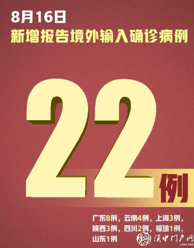 本土零新增！新增確診22例，均為境外輸入